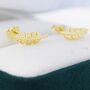 Sterling Silver Dainty Little Feather Stud Earrings, thumbnail 3 of 12