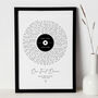 Custom Song Lyrics Print, Personalised Gift, thumbnail 1 of 7