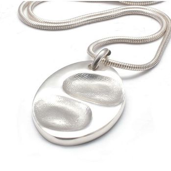 Silver Fingerprint Keepsake Necklace, 3 of 4