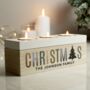 Personalised Wooden Triple Tea Light Christmas Box, thumbnail 2 of 4