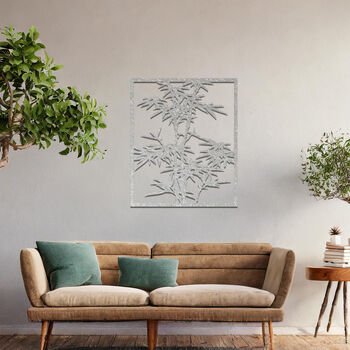 Modern Metal Bamboo Silhouette Wall Decor For Home Or Office, 9 of 11