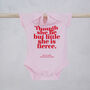 Though She Be But Little She Is Fierce Baby Grow, thumbnail 1 of 2