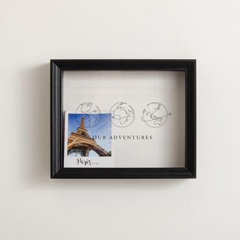 Personalised Three Globe Travel Memory Frame, 7 of 10