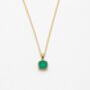 Gold Green Onyx Pendant Necklace, thumbnail 4 of 8