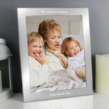 Personalised Message 8x10 Silver Photo Frame, 9 of 9