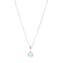 October Birthstone Opal Silver Charm Necklace, thumbnail 4 of 10
