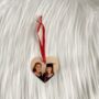 Personalised Photo Heart Christmas Tree Decoration, thumbnail 1 of 3