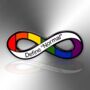 Define Normal, Autism, Adhd, Neurodivergent, Rainbow Infinity Lemniscate Enamel Lapel Pin Badge, thumbnail 3 of 8