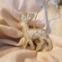 Luxury Irish Linen Festive Reindeer Christmas Tree Decoration, thumbnail 7 of 9