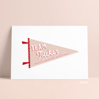 Family Name Personalised Pennant Print, 4 of 12