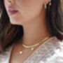 Triple Peridot Heart Charm Necklace, thumbnail 3 of 8