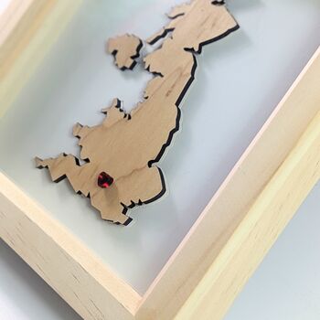 Personalised Valentine's Location Wooden Framed Wedding, 5 of 5