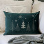 Winter Wonderland Emerald Green Cushion, thumbnail 1 of 3