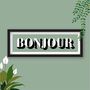 Bonjour Framed Typography Print, thumbnail 2 of 10