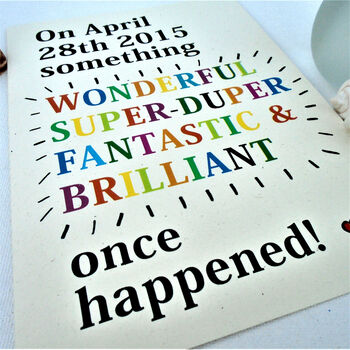 Personalised 'Wonderful Day' Date Card, 4 of 4