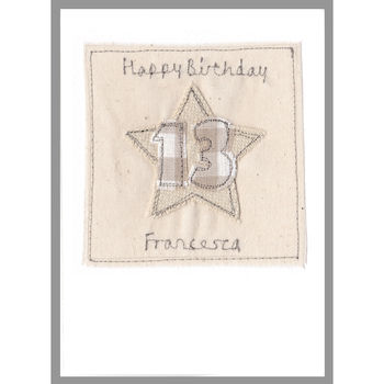 Personalised Star Age Birthday Card For Her, 10 of 12