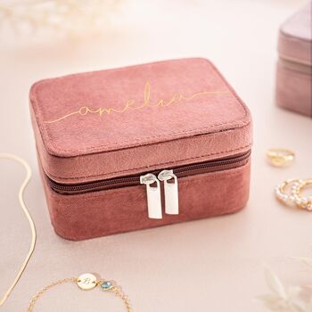 Suede Personalised Jewellery Box, 3 of 7