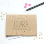 Personalised 'Be My Flower Girl' Gold Dots Wedding Card, thumbnail 3 of 4