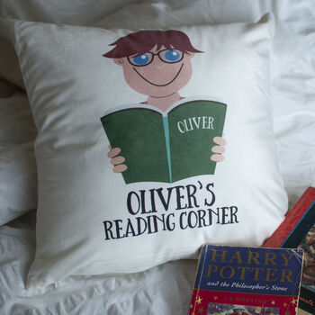 Personalised Boy's Reading Cushion Gift, 7 of 7