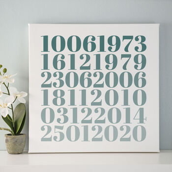Personalised Memorable Dates Typographic Print, 4 of 9