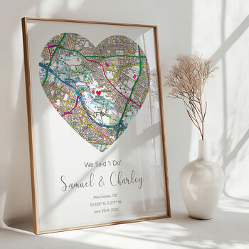 The Place We Said I Do Ordnance Survey Landranger Personalised Map Print Wedding Gift, 6 of 12