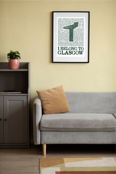 Finnieston Crane I Belong To Glasgow Print, 4 of 6