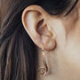 Ringlet Long Drop Rose Gold Plated Silver Earrings, thumbnail 1 of 6