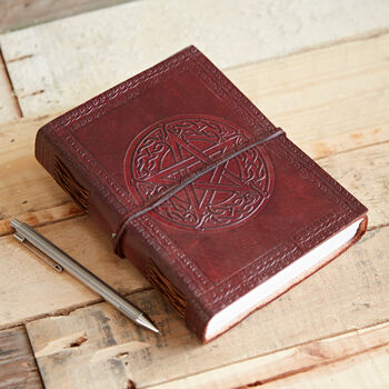 Indra Celtic Star Leather Journal, 2 of 10
