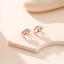 Delicate Starburst Cz Huggie Hoop Earrings In Sterling Silver, thumbnail 7 of 10
