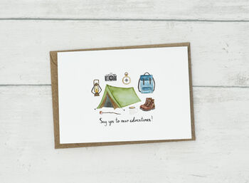 Personalised Camping Greetings Card, 5 of 5