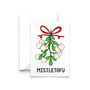 'Mistletofu' Funny Vegan Christmas Card, thumbnail 3 of 3