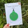 Happy Christmas 2024 Open Card Decoration, thumbnail 2 of 4