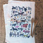 'Farmyard Friends' Illustrated Tea Towel, thumbnail 3 of 5