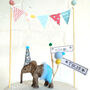 Personalised Baby Elephant Cake Topper Keepsakes, thumbnail 2 of 6