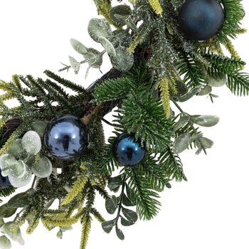 Midnight Blue Bauble Wreath, 4 of 5