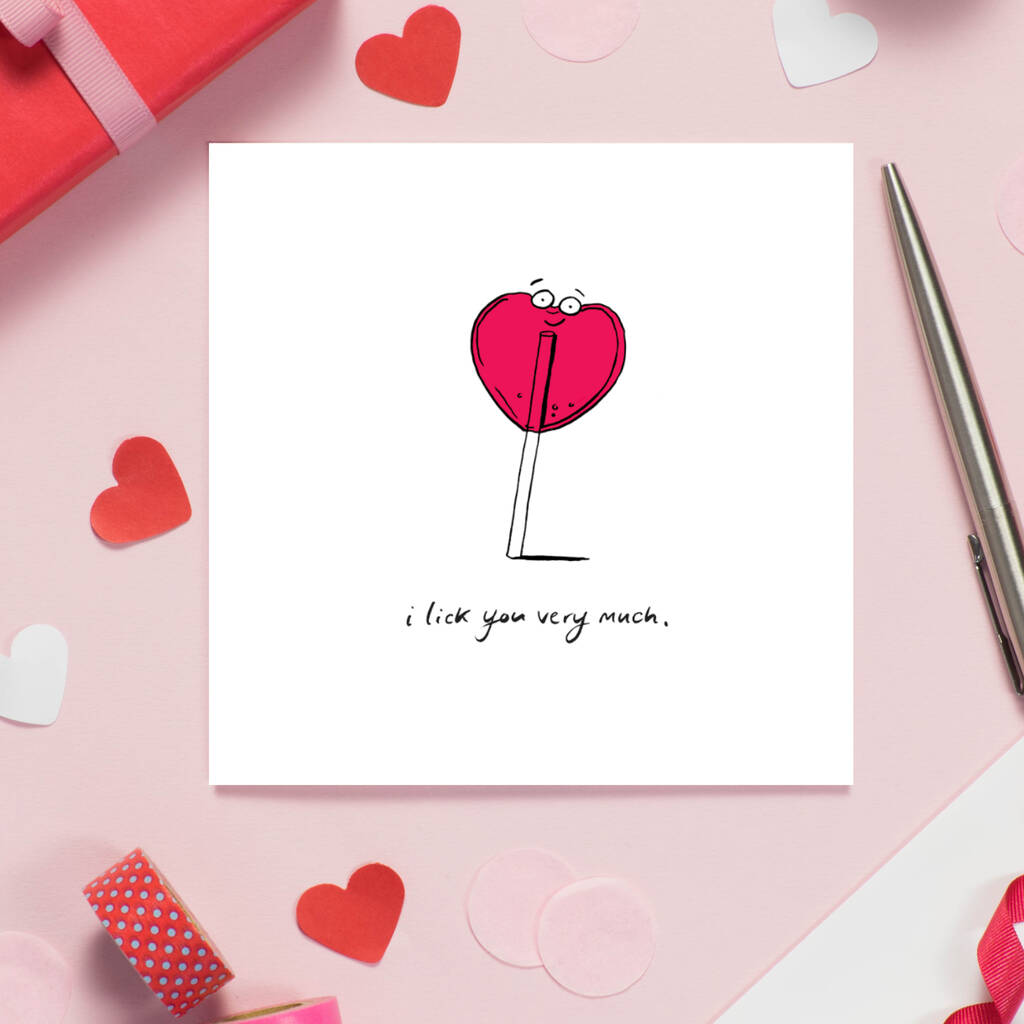 I Lick You Very Much Card By Cardinky