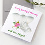 Personalised Elephant Mum And Baby Hugging Card, thumbnail 1 of 2