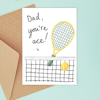Tennis Card For Dad, Daddy Or Grandad, 3 of 4