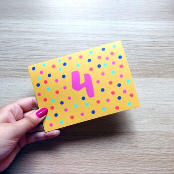 Colourful 4th Birthday Card, 2 of 3