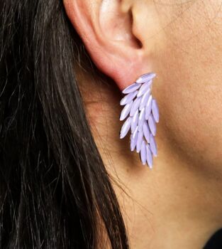 Vintage Glass Angel Wing Earrings, 2 of 12