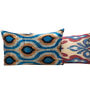 Citrus Tangerine Silk Ikat Pillow, thumbnail 5 of 6