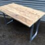 Reclaimed Industrial Drop Leaf Table, thumbnail 4 of 6