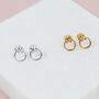Manacor Friendship Sterling Silver Kiss Stud Earrings, thumbnail 1 of 4