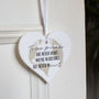 True Friends White Acrylic World Hanging Heart Token, thumbnail 3 of 5