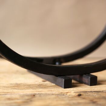 Fathers Day Forged Iron Log Store 'Long Horn' Design, 12 of 12