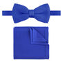 Wedding Handmade Polyester Knitted Pocket Square In Royal Blue, thumbnail 8 of 8