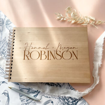 Real Wood Wedding Guest Book Alternative, 9 of 10