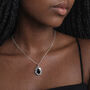 Personalised Sterling Silver Black Onyx Gemstone Locket Necklace With Photos, thumbnail 2 of 9