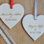 Personalised Wedding Wooden Heart, thumbnail 2 of 5