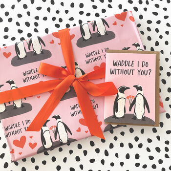 Anniversary Wrapping Paper | Love | Penguin Gift Wrap, 3 of 6